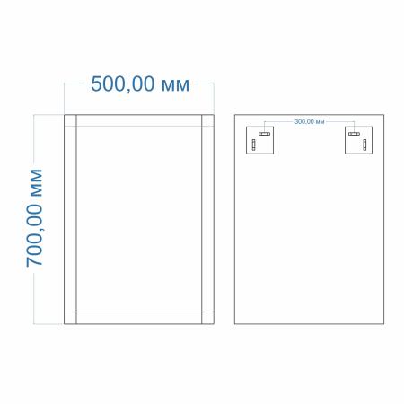 Зеркало MIXLINE "Стронг" 500*700 (ШВ) гравировка