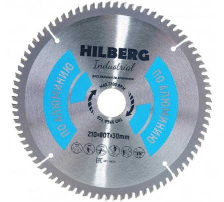 Диск пильный по алюминию Hilberg Ø210х30х80Т Industrial HA210