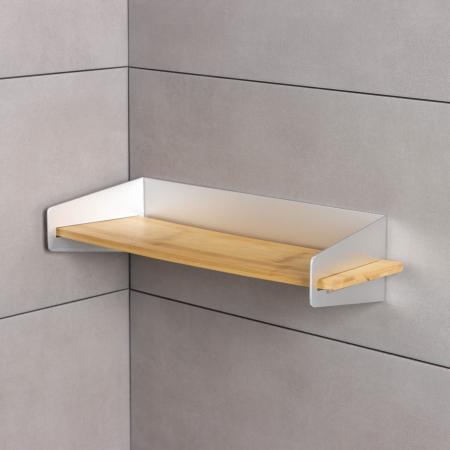 Полка 48x16,5х12 см, алюминий, бамбук 7598168