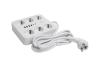 Удлинитель 6-мест. c/з 3x1мм2, 3 м, 250В, 10А, 4USB+2Type-C 2,4А, белый STEKKER HM09-66-02