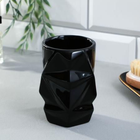 Стакан для зубных щеток "Black", 11х7,5см 9469874