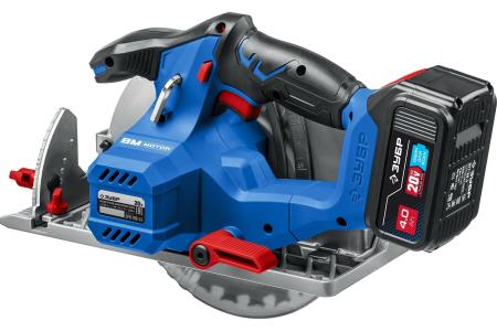Бесщеточная пила циркулярная ЗУБР Профессионал СРВ-190-41, 20В, 1 АКБ, 4Ач