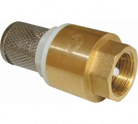 Клапан обратный с пластиковым сердечником с сеткой FF 1/2 (AQUALINK 120/20)