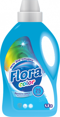 Средство для стирки "Flora" для цветного белья 1,5л