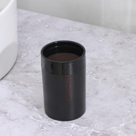 Стакан для зубных щеток 7x7x11,5см, цвет черный 9436970