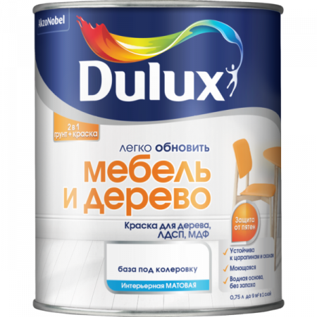 Краска Dulux Мебель и дерево BC 0.75л