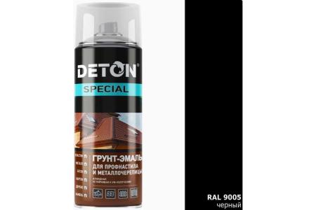 Грунт-эмаль для металлочерепицы черный RAL 9005, "Deton Spesial", 520 мл