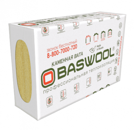 Утеплитель BASWOOL ФАСАД 120 1200х600х50 (0,216м3) (4,32м2) (уп.6пл) 120кг/м3