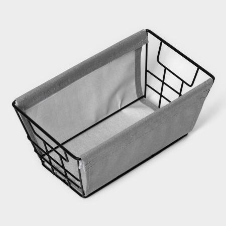 Корзина для хранения LaDorn 25x15x12см, цвет серый 
