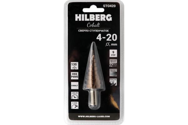 Сверло ступенчатое 4-20ммHilberg (Р6М5) HSS-COBALT