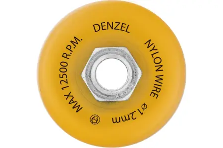 Щетка для УШМ, 75 мм, Чашка, нейлоновая щетина, М14// Denzel