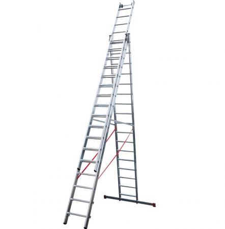 Лестница алюминиевая 3-секционная индустриальная Новая Высота 3*17 NV5230