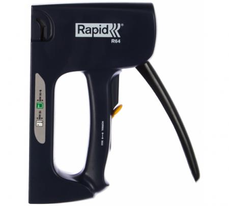Степлер (скобозабиватель) ручной для скоб RAPID R64E, 2-В-1: 140 (G/11/57) (6-14мм) I 300 (F/J/47/8)