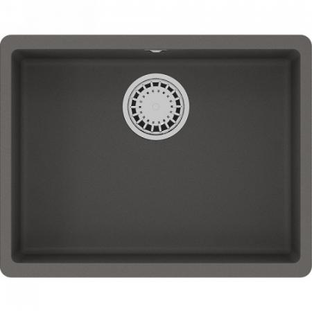 Мойка кухонная из кварцгранита SINARA 540-U цвет серый шёлк комплектация: крепеж, сливная арматура 