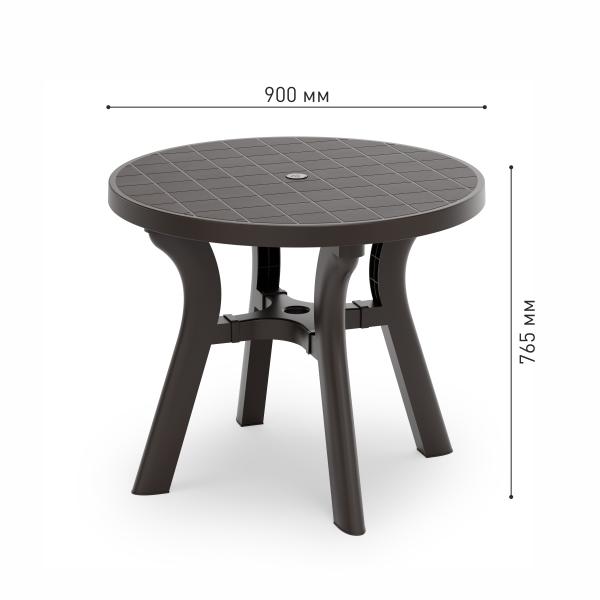 Стол круг пласт "Атлант" 900мм графит