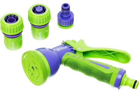 Набор для подключения шланга 3/4" (пистолет 8-и режимн, адаптер, 2 соединителя)// PALISAD 65177