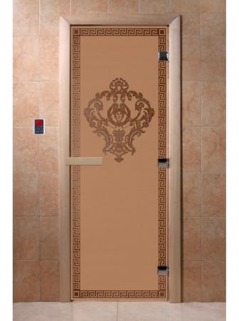 Дверь для бани doorwood "версаче" бронза матовая 190*70*8