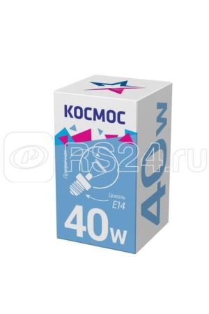 Лампа накаливания шар 40W Е14 прозр. Космос 