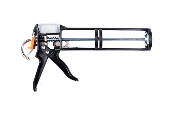 Пистолет для герметика скелетный, 300мл с ножом M@W