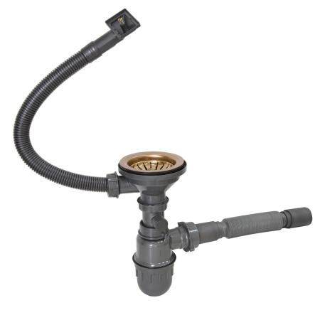 Мойка подст.монтаж 45х42 (3,0) выпуск 3 1/2 MIXLINE PRO 20см с сифоном (бронза)