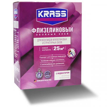 Клей KRASS для флизелиновых и структурных обоев 200г.