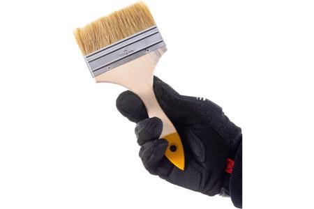 Кисть плоская "Хобби", натур. щетина, дер. рукоятка, 100мм