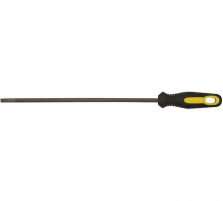 Напильник круглый, для заточки цепей бензопил FIT, с прорезиненной ручкой, 200х5.0 мм