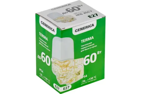 Светильник НПБ 450-7 IP54 60W 130° 114x150x114 керам.осн,термостек,угол,мрам TERMA IEK GENERICA