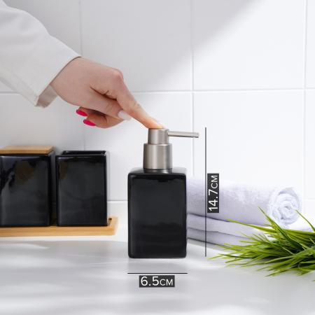 Набор для ванной 3пр., "Square" (дозатор для мыла, 2 стакана, подставка), 7500322