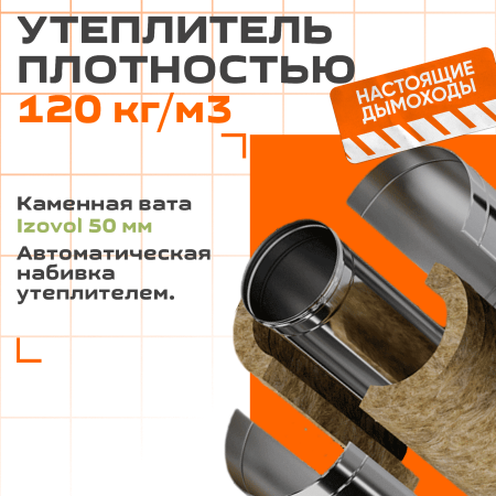 Сэндвич-дымоход 0,25 м( 430/ 0,5) ф115х200 нерж+нерж
