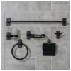Набор для ванной "Лофт", 6 предметов, цвет чёрный