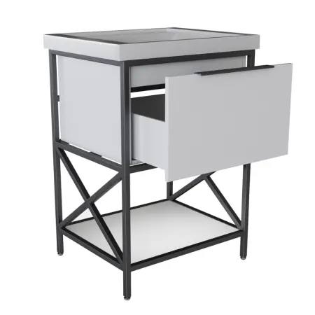 Тумба д/ванной "Бруклин-60" Белый + умыв. Fest 60 ЛОФТ (ЛДСП) КОМПЛЕКТ