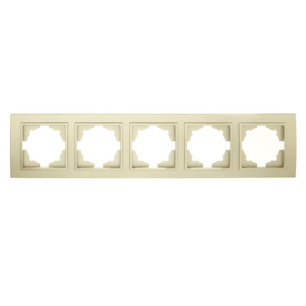 Рамка на 5 постов EL-BI Zena, титан 