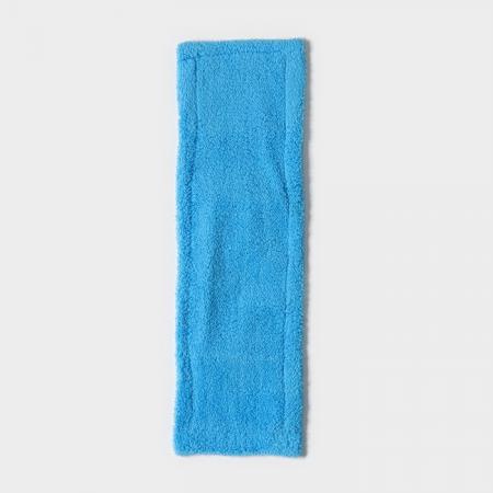 Насадка для плоской швабры Доляна, 42х12 см, 60 гр, микрофибра, цвет синий