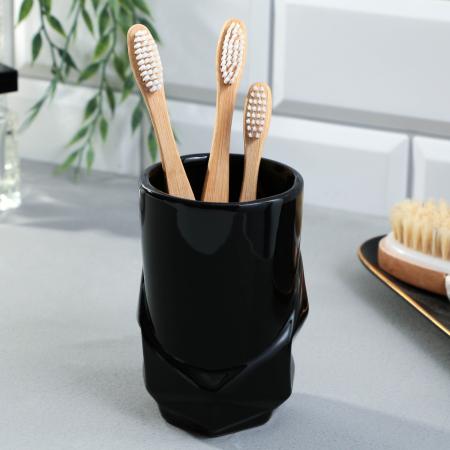 Стакан для зубных щеток "Black", 11х7,5см 9469874