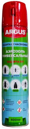 Аэрозоль от всех видов насекомых "Argus МАХ", дихлофос, без запаха, 600 мл 4343069
