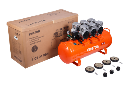 Компрессор с прямой передачей безмасляный КРАТОН АС-450-100-OFS