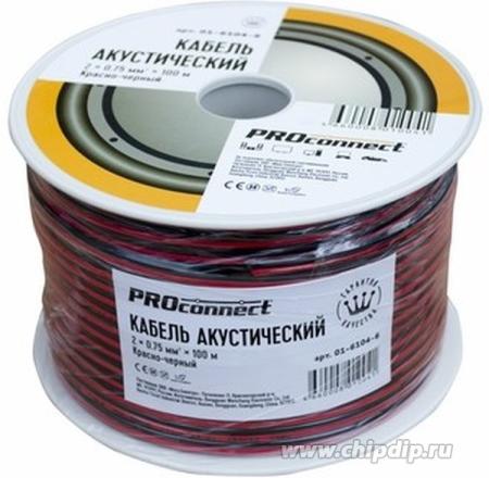Кабель Stereo 2х0,75мм² Red/Black бухта (м) PROCONNECT 01-6104-6