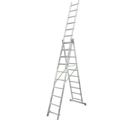 Лестница алюминиевая 3-секционная Новая Высота NV 2230 3x10 перекладин
