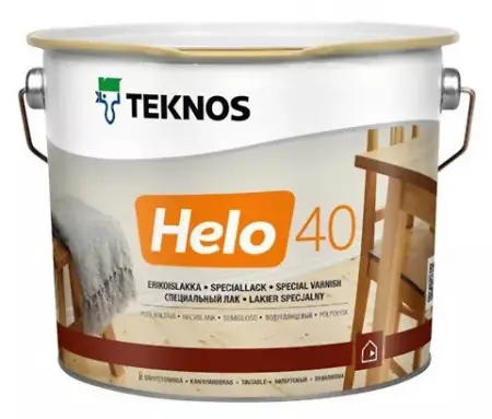 Лак TEKNOS Helo-40 уретан-алкидный полуглянцевый.0,9л. УЦЕНКА