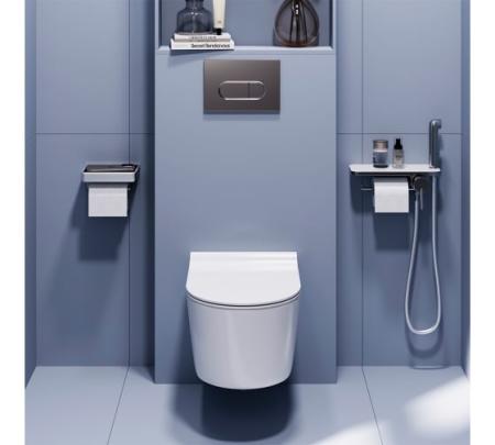 Инсталляция Damixa DX31.IS30231.1738 с клав. Prime M мат.хром с подвесн. унитазом Eclipse с сид. мик