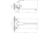 Смеситель для ванны Decoroom с поворотным изливом 300мм, хром DR71043
