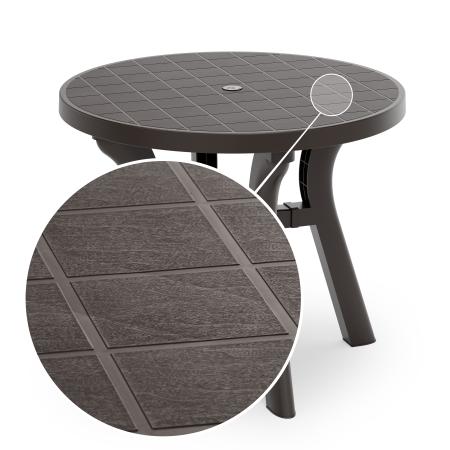 Стол круг пласт "Атлант" 900мм графит