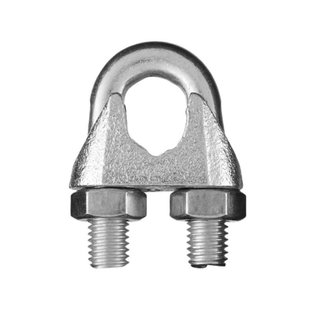 Зажим (скоба) 10 мм. для стальных канатов DIN 741, цинк, шт