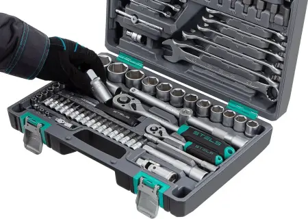 Набор инструментов STELS 82 предмета, 1/2", 1/4", CrV 