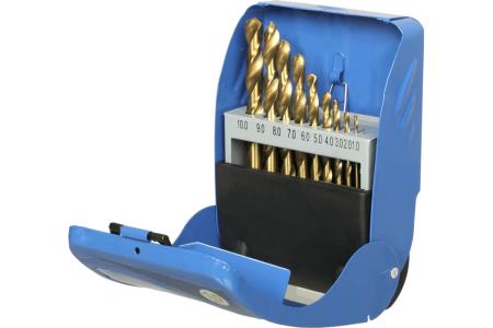 Набор сверл по металлу ПРАКТИКА "Мастер" 1-10мм 10шт в метал. кассете
