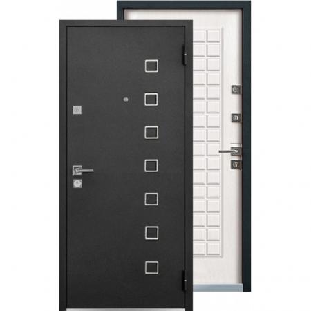 Дверь металлическая Mastino AREA 860 * 2050 Правая Черный шелк D-3 МДФ Шамбори светлая MS-6