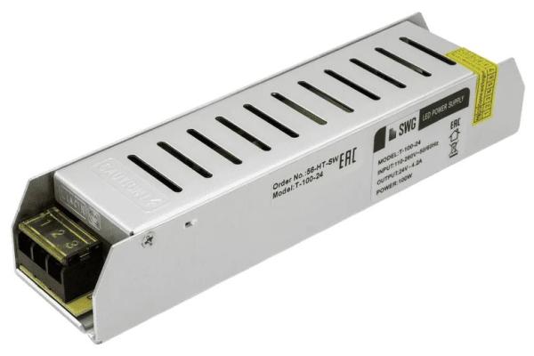 Блок питания компактный (узкий) 24V 100W