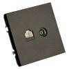 Розетка TV + компьютерная RJ-45 (механизм), серия Эмили, RST00-5106-09, антрацит, soft touch