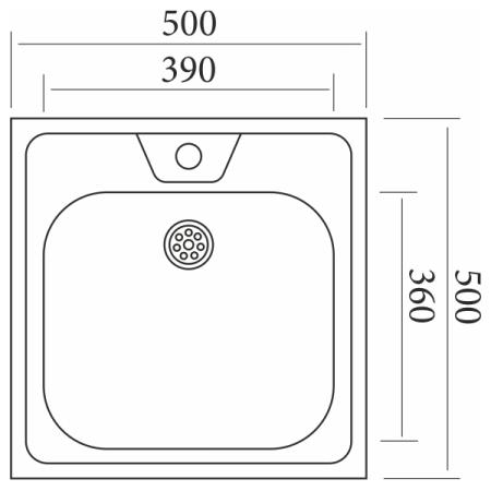 Мойка 50х50 (0,4) вып 1 1/2 Турция